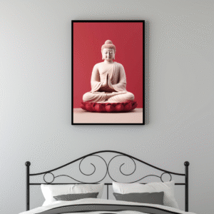 peaceful-white-buddha-statue-on-red-background-serenity-spiritual-home-decor-art