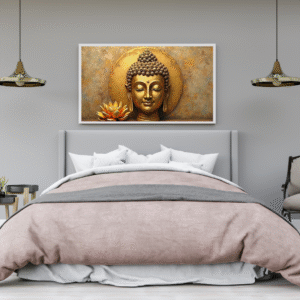 golden-buddha-wall-art-with-lotus-spiritual-home-decor