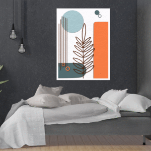 modern-abstract-geometric-leaf-art