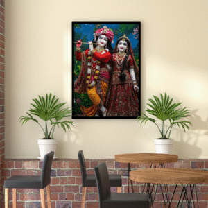radha-krishna-murti-artwork-in-vibrant-traditional-dress