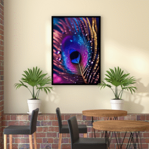 colorful-peacock-feather-abstract-photo-frame-premium-wall-art
