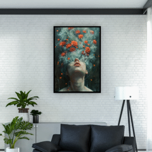 surreal-floral-portrait-art-with-floating-orange-blossoms